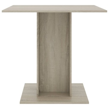 vidaXL Τραπεζαρία Sonoma Δρυς 80x80x75cm από Μοριοσανίδα 1 τεμ.