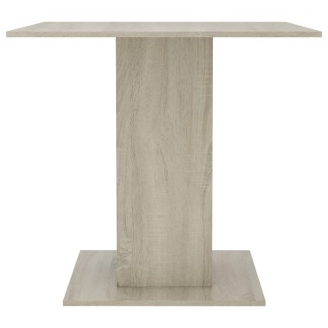 vidaXL Τραπεζαρία Sonoma Δρυς 80x80x75cm από Μοριοσανίδα 1 τεμ.