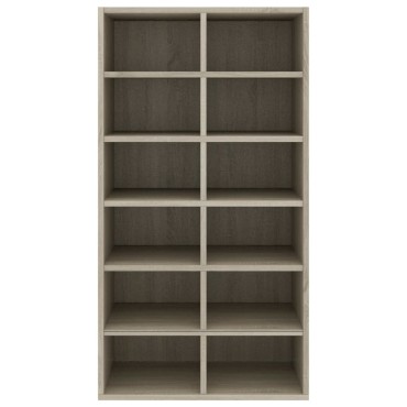 vidaXL Παπουτσοθήκη Sonoma Δρυς 54x34x100,5cm από Επεξεργασμένο Ξύλο