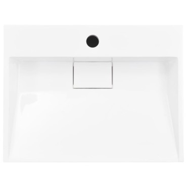 vidaXL Νιπτήρας Λευκός 50x38x13 εκ. Συνθετικός από Τεχνητό Μάρμαρο