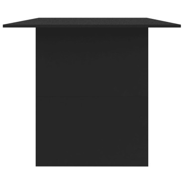 vidaXL Τραπεζαρία Μαύρη 180x90x76cm από Επεξ. Ξύλο 1 τεμ.