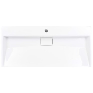 vidaXL Νιπτήρας Λευκός 100x46x11 εκ. Συνθετικός από Τεχνητό Μάρμαρο
