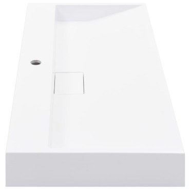 vidaXL Νιπτήρας Λευκός 100x46x11 εκ. Συνθετικός από Τεχνητό Μάρμαρο