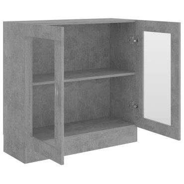 vidaXL Βιτρίνα Γκρι του Σκυροδέματος 82,5x30,5x80cm Επεξ. Ξύλο 1 τεμ.