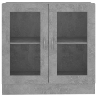 vidaXL Βιτρίνα Γκρι του Σκυροδέματος 82,5x30,5x80cm Επεξ. Ξύλο 1 τεμ.
