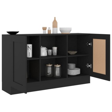 vidaXL Μπουφές Μαύρος 120x30,5x70cm από Επεξ. Ξύλο 1 τεμ.
