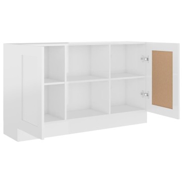 vidaXL Μπουφές Γυαλιστερό Λευκό 120x30,5x70cm από Επεξ. Ξύλο 1 τεμ.