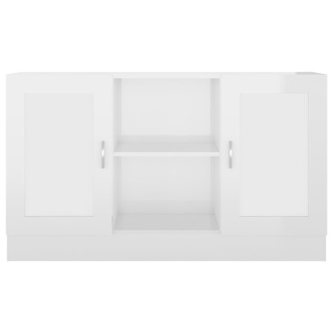 vidaXL Μπουφές Γυαλιστερό Λευκό 120x30,5x70cm από Επεξ. Ξύλο 1 τεμ.