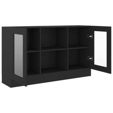 vidaXL Βιτρίνα Μαύρη 120x30,5x70cm από Επεξ. Ξύλο 1 τεμ.