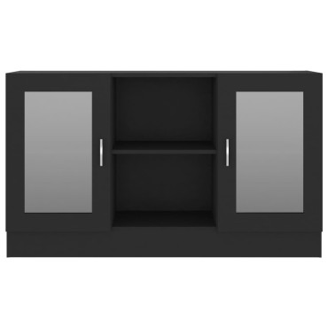 vidaXL Βιτρίνα Μαύρη 120x30,5x70cm από Επεξ. Ξύλο 1 τεμ.