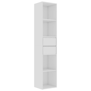 vidaXL Βιβλιοθήκη Γυαλιστερό Λευκό 36x30x171cm από Επεξ. Ξύλο 1 τεμ.