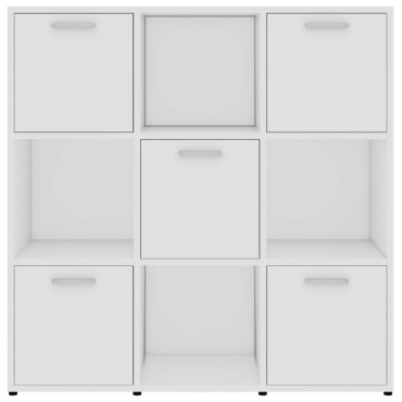 vidaXL Βιβλιοθήκη Λευκή 90x30x90cm από Επεξ. Ξύλο 1 τεμ.