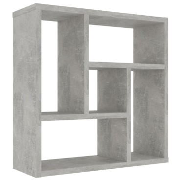 vidaXL Ραφιέρα Τοίχου Γκρι Σκυροδέματος 45,1x16x45,1cm από Επεξ. Ξύλο 1 τεμ.