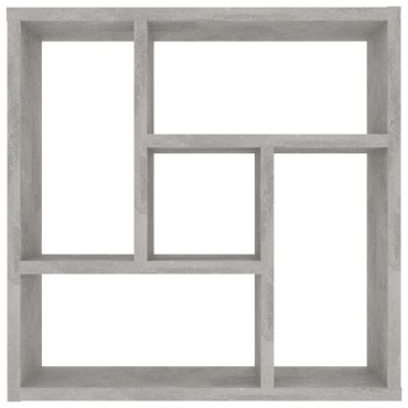 vidaXL Ραφιέρα Τοίχου Γκρι Σκυροδέματος 45,1x16x45,1cm από Επεξ. Ξύλο 1 τεμ.