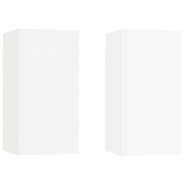 vidaXL Έπιπλα Τηλεόρασης 2 τεμ. Λευκά 30,5x30x60cm από Επεξ. Ξύλο