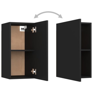 vidaXL Έπιπλο Τηλεόρασης Μαύρο 30,5x30x60cm από Επεξ. Ξύλο