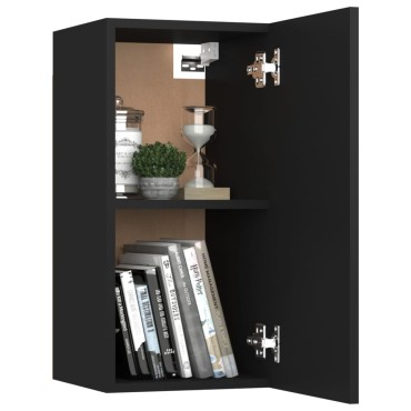 vidaXL Έπιπλο Τηλεόρασης Μαύρο 30,5x30x60cm από Επεξ. Ξύλο