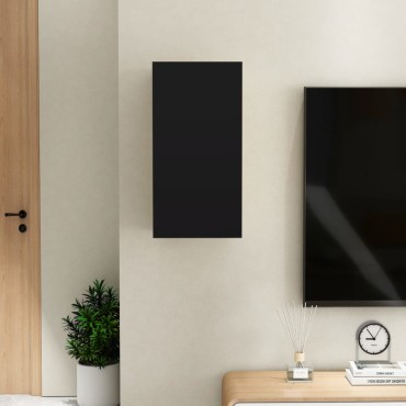 vidaXL Έπιπλο Τηλεόρασης Μαύρο 30,5x30x60cm από Επεξ. Ξύλο