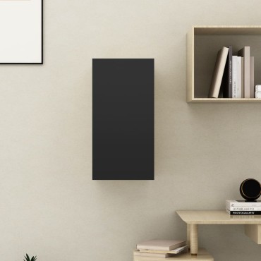 vidaXL Έπιπλο Τηλεόρασης Μαύρο 30,5x30x60cm από Επεξ. Ξύλο