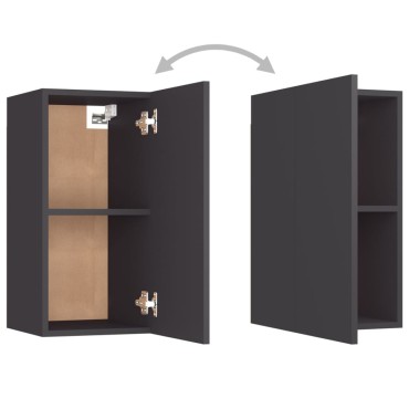 vidaXL Έπιπλα Τηλεόρασης 2 τεμ. Γκρι 30,5x30x60cm Επεξ. Ξύλο