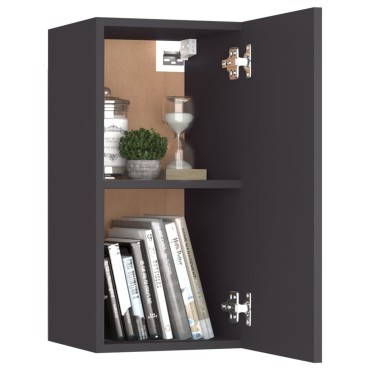 vidaXL Έπιπλα Τηλεόρασης 2 τεμ. Γκρι 30,5x30x60cm Επεξ. Ξύλο