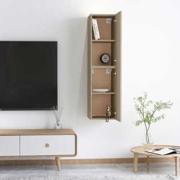 vidaXL Έπιπλα Τηλεόρασης 2 τεμ. Δρυς 30,5x30x60cm από Επεξ. Ξύλο