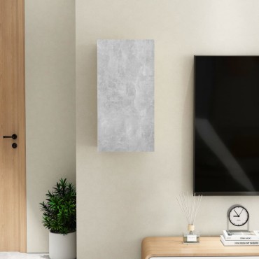 vidaXL Έπιπλο Τηλεόρασης Γκρι Σκυροδ. 30,5x30x60cm από Επεξ. Ξύλο