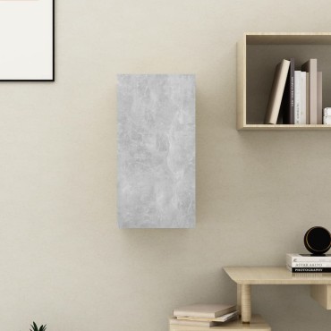 vidaXL Έπιπλο Τηλεόρασης Γκρι Σκυροδ. 30,5x30x60cm από Επεξ. Ξύλο
