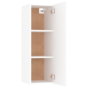 vidaXL Έπιπλα Τηλεόρασης 2 τεμ. Λευκά 30,5x30x90cm από Επεξ. Ξύλο