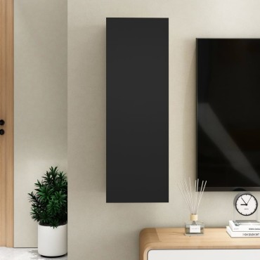 vidaXL Έπιπλο Τηλεόρασης Μαύρο 30,5x30x90cm από Επεξ. Ξύλο