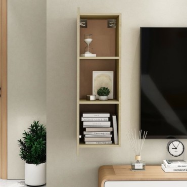vidaXL Έπιπλο Τηλεόρασης Sonoma Δρυς 30,5x30x90cm από Επεξ. Ξύλο