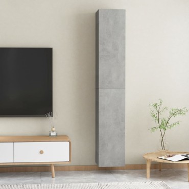 vidaXL Έπιπλα Τηλεόρασης 2 τεμ. Γκρι Σκυρ. 30,5x30x90cm από Επεξ. Ξύλο