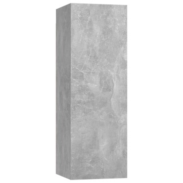 vidaXL Έπιπλα Τηλεόρασης 2 τεμ. Γκρι Σκυρ. 30,5x30x90cm από Επεξ. Ξύλο