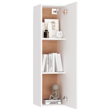 vidaXL Έπιπλο Τηλεόρασης Λευκό 30,5x30x110cm από Επεξ. Ξύλο