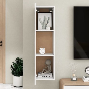 vidaXL Έπιπλο Τηλεόρασης Λευκό 30,5x30x110cm από Επεξ. Ξύλο