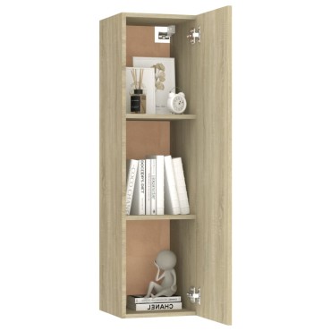vidaXL Έπιπλο Τηλεόρασης Sonoma Δρυς 30,5x30x110cm από Επεξ. Ξύλο