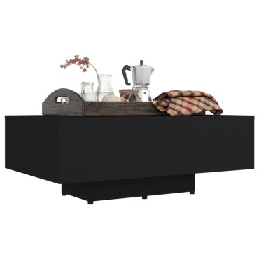 vidaXL Τραπεζάκι Σαλονιού Μαύρο 85x55x31cm από Επεξ. Ξύλο 1 τεμ.