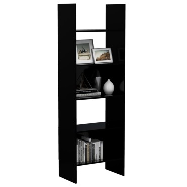 vidaXL Βιβλιοθήκη Μαύρη 60x35x180cm από Επεξ. Ξύλο 1 τεμ.