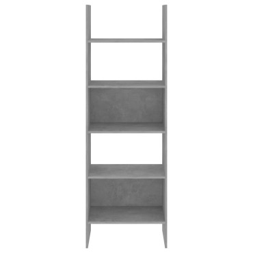 vidaXL Βιβλιοθήκη Γκρι Σκυροδέματος 60x35x180cm από Επεξ. Ξύλο 1 τεμ.