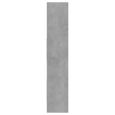 vidaXL Βιβλιοθήκη Γκρι Σκυροδέματος 60x35x180cm από Επεξ. Ξύλο 1 τεμ.
