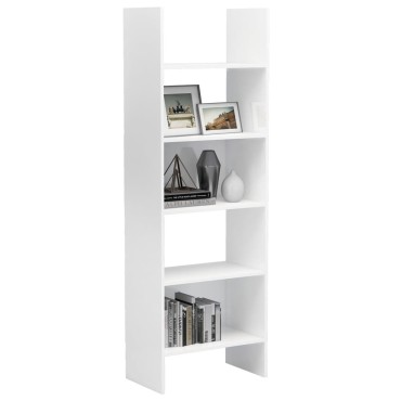 vidaXL Βιβλιοθήκη Γυαλιστερό Λευκό 60x35x180cm από Επεξ. Ξύλο 1 τεμ.