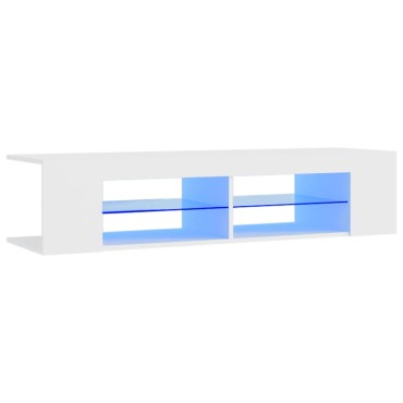 vidaXL Έπιπλο Τηλεόρασης με LED Λευκό 135x39x30cm