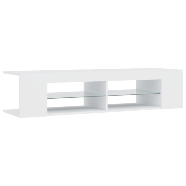 vidaXL Έπιπλο Τηλεόρασης με LED Λευκό 135x39x30cm