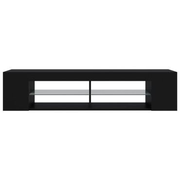 vidaXL Έπιπλο Τηλεόρασης με LED Μαύρο 135x39x30 εκ.