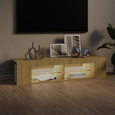 vidaXL Έπιπλο Τηλεόρασης με LED Sonoma Δρυς 135x39x30cm