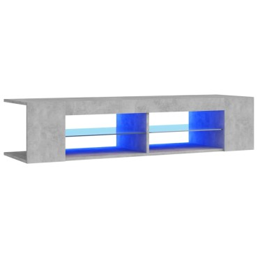 vidaXL Έπιπλο Τηλεόρασης με LED Γκρι Σκυροδέματος 135x39x30cm
