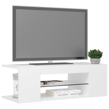 vidaXL Έπιπλο Τηλεόρασης με LED Λευκό 90x39x30cm