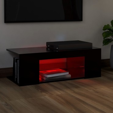 vidaXL Έπιπλο Τηλεόρασης με LED Μαύρο 90x39x30 εκ.