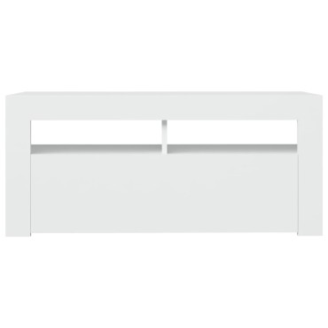 vidaXL Έπιπλο Τηλεόρασης με LED Λευκό 90 x 35 x 40 εκ.