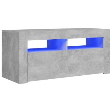 vidaXL Έπιπλο Τηλεόρασης με LED Γκρι Σκυροδέματος 90x35x40cm